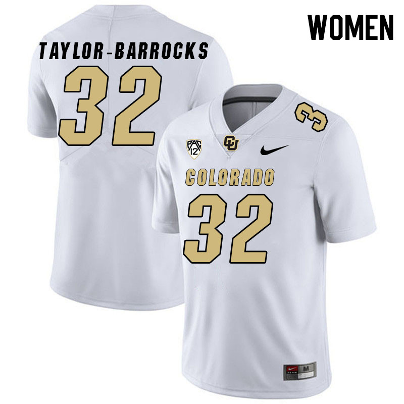 Women #32 Kofi Taylor-Barrocks Colorado Buffaloes College Football Jerseys Stitched Sale-White - Click Image to Close